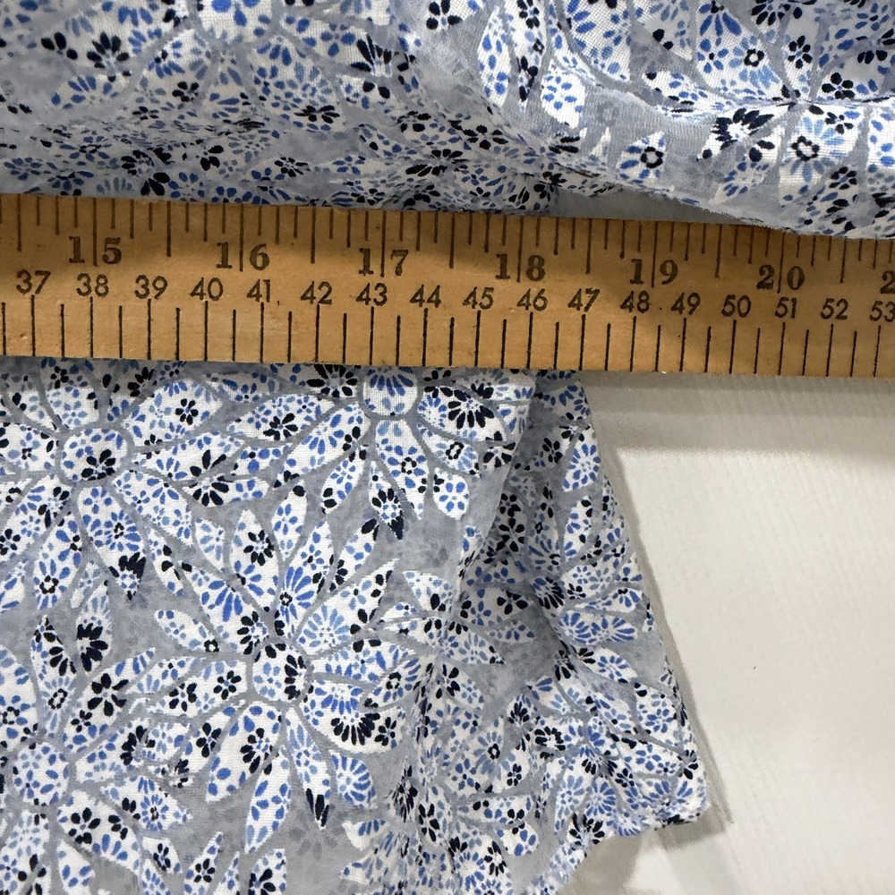 Women's Zara Cropped Sheer Floral Blouse Blue Size Small S - Picture 8 of 8